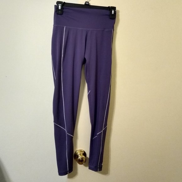 Gently Used Stretchy Plum Colored Adidas Primegreen Active Leggings (Size Med.) - Picture 1 of 4